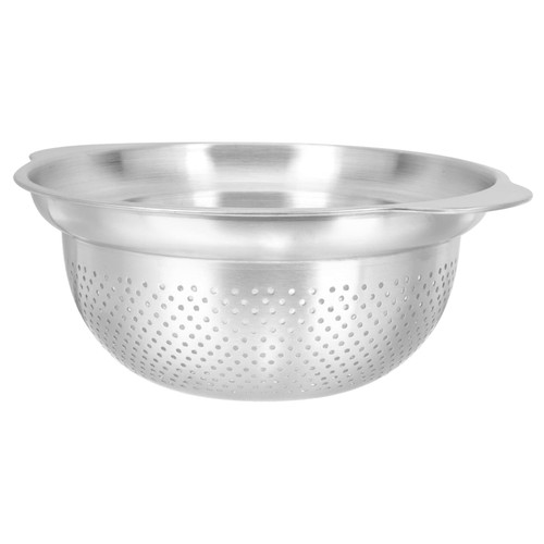ZzzaNa 2pcs Rice Basket Drain Basket Bowl Rice Strainer Silicone Slotted Spoon Fine Mesh Sieve Strainer Sink Strainer Stainless Steel Strainer Steel Colander Vegetable Strainer Rice Sieve Baskets (Co