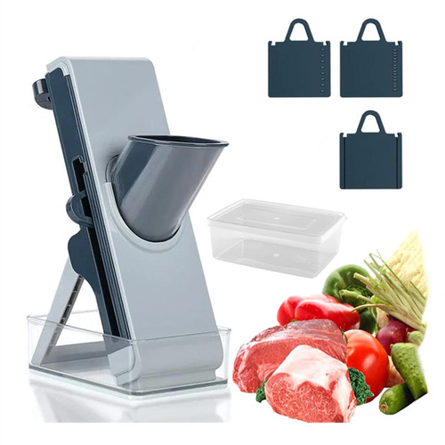 Kitchen Slicers, for Potatoes,Vegetable,Meat,Onions Mandoline Safe Slicer, Mandolin Safe Slicer with Container, Thickness Adjuster Multi Blades