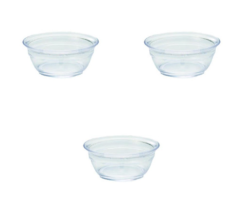 ???????(Setomonohonpo) Set of 3 Round Small Bowls (Deep Type), Clear (Small Bowl)