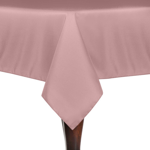 ULTIMATE TEXTILE 60 x 144-Inch Rectangular Polyester Linen Tablecloth Dusty Rose Pink