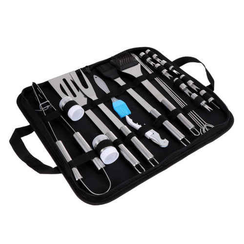 BESPORTBLE Barbecue Tool 21 Pcs Barbecue Set Barbecue Fork BBQ Tongs Outdoor Accessories BBQ Kit BBQ Accessories Barbecue Tools Barbecue Spatula Tong Fork Stainless Steel Grill