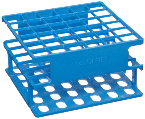 Nalgene 5972-0313 Acetal Plastic Unwire Test Tube Half Rack for 13mm Test Tubes, Blue