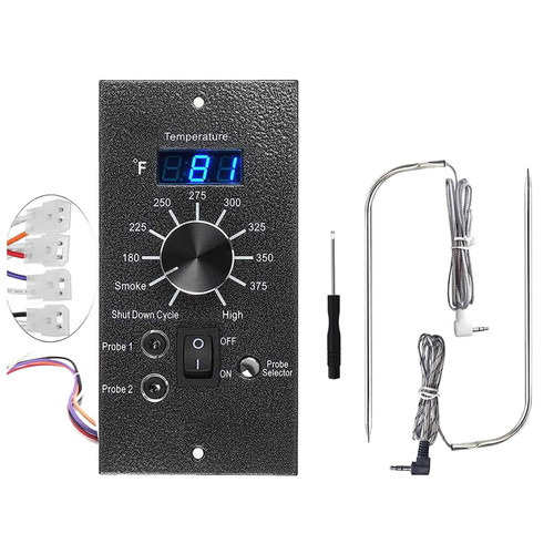 Digital Thermostat Kit for Traeger Control Panel Kit Parts Replacement, Upgrade Digital Thermometer Pro Controller Temperature Control Board for Traeger Pellet Grills, with Dual Meat Probes