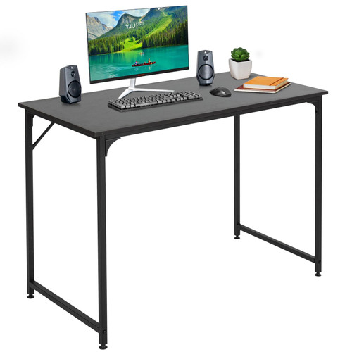 Computer Desk,47 inches Home Office Desk Writing Study Table Modern Simple Style PC Desk with Metal Frame,Black