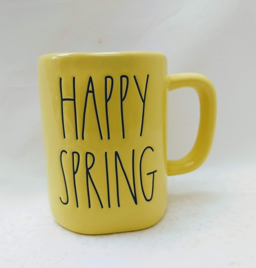 Rae Dunn by Magenta Yellow HAPPY SPRING Ceramic LL Coffee, Tea, Soup Mug.