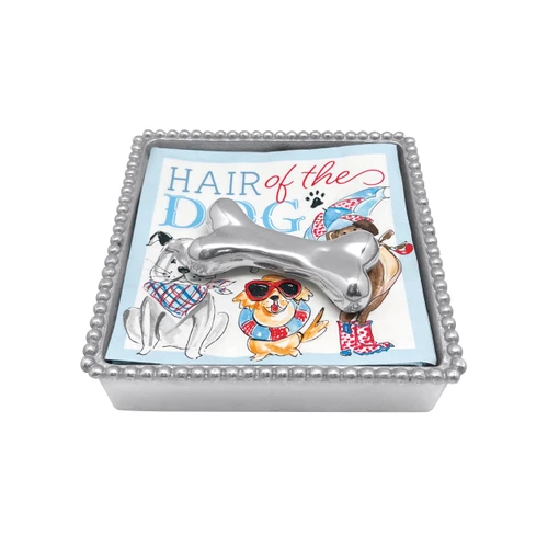 Mariposa Dog Bone Beaded Napkin Box
