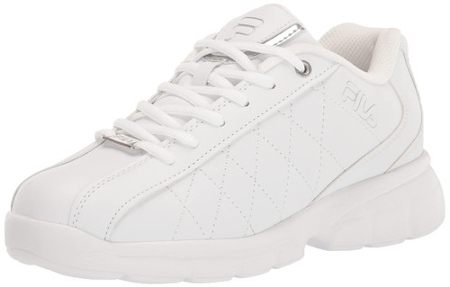 Fila Men's Fulcrum 3 Training Shoe, White/White/Metallic Silver, 11 M US