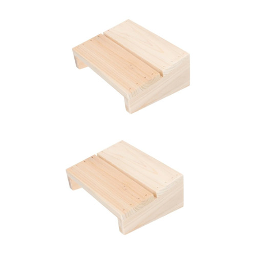 PRETYZOOM 2pcs Desk Foot Rest Foot Stool Stepping Stool for Adults Step Stool for Bedside for Adults Toilet Step Stool for Kids Office Step Stool Child High Stool Wooden Non-Slip