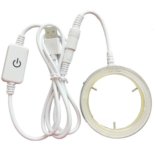 XMSH Microscope Accessories Kit for Adult Adjustable 60 LED USB Microscope Ring Light Microscope Illumination Accessory