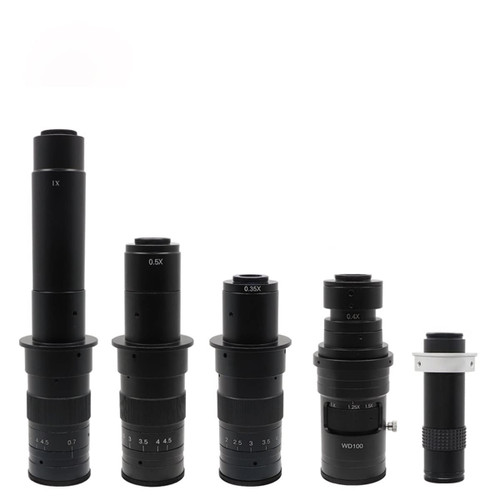 JUIYU Microscope Accessories Kit Adjustable 300X 200X 180X 130X 120X Zoom C-Mount Lens 0.7X~4.5X Magnification 25mm for H_DMI USB Industry Video Microscope Camera Microscope Slides (Color : 130X)