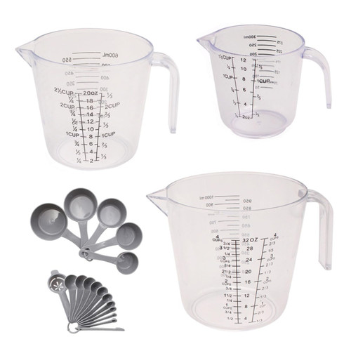 60 Pcs Graduated Measuring Cup Measure Spoons Measuring Tools Kitchen Measuring Cup Measure Cup Measuring Cups Baking Measuring Cup 17 Piece Set Scale Plastic
