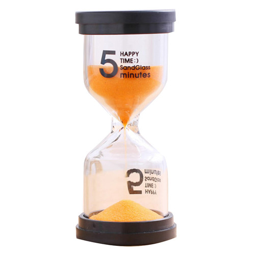 Hourglass,Sand Timer,Hourglass Sand Timer 5 Minutes Children's Game Timer Glass Sand Hourglass Timer Time Management Tool(Size:5 Minutes,Color:Blue) (Color : Yellow, Size : 5 Minutes)
