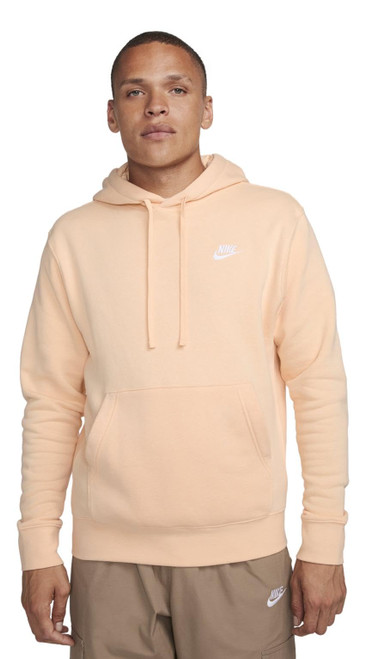 Nike Men's Pull Over Hoodie (US, Alpha, Large, Regular, Regular, Ice Peach)