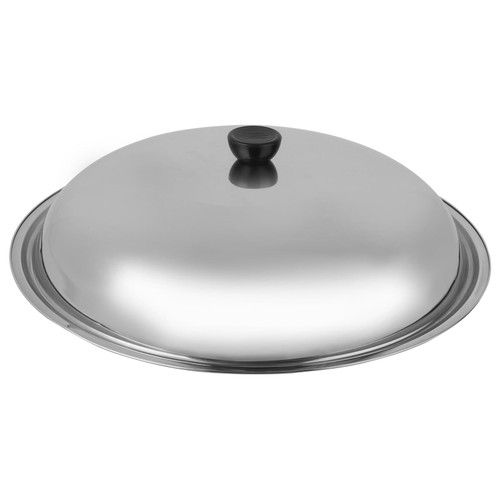 ABOOFAN Stainless Steel Pot Lids, 40cm Pot Pan Lid Frying Pot Cover Scald Pot Cover Wok Lid Cover Replacement Cookware Lid Skillet Lid with Round Knob Handle for Pots and Pans