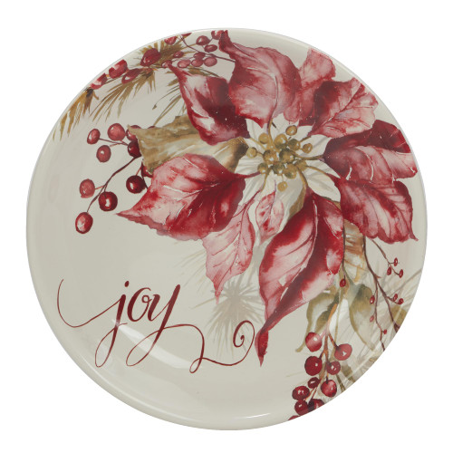 Certified International Winters Joy 9" Soup/Pasta Bowls, Set of 4 Assorted Designs, Multicolor