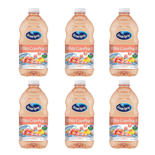 Ocean Spray White Cran Peach Juice 64 fl oz 6 Pack by Qualitatt
