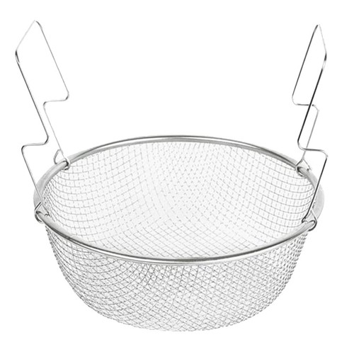ViLLeX Fryer Basket/Spoon Frying Basket Basket Fryer Chip Strainer Encrypting Colander Strainer Stainless Steel Mesh Basket Strainer Basket (Size : 22cm)