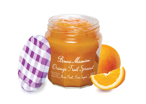 Bonne Maman Orange Fruit Spread, More Fruit Less Sugar, 11.8 Ounce Jars (Pack of 6)