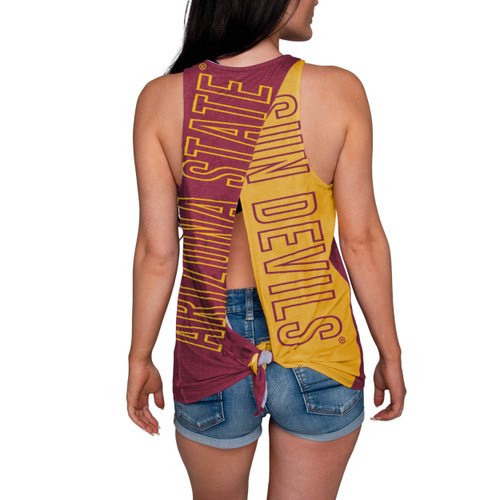 FOCO NCAA Arizona State Sun Devils Womens Tie Breaker Tank Top Shirt, Team Color, Small