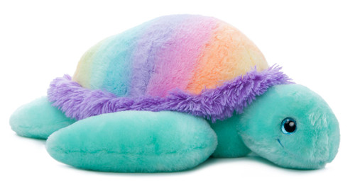 The Petting Zoo Sea Turtle Stuffed Animal Plushie, Ombrez Sealife Animals, Jumbo Rainbow Sea Turtle Plush Toy 22 inches