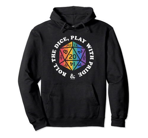 Dungeons & Dragons Rainbow Roll The Dice Play With Pride Pullover Hoodie