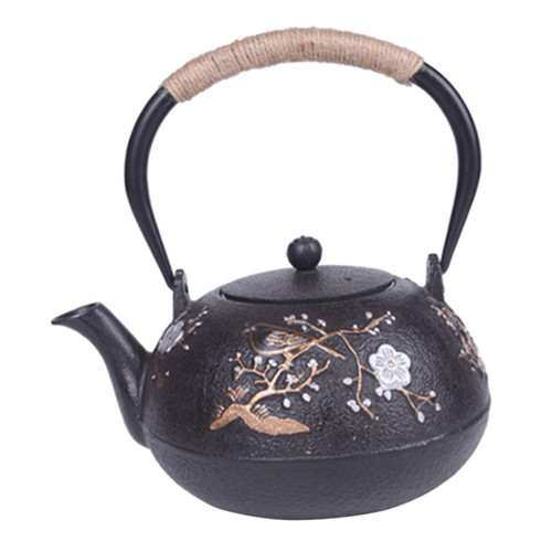 MAGICLULU Iron Teapot Japanese Home Decor Antique Teapot Desktop Tea Pot Glass Decor Chinese Teapot Desktop Teapot Decor Japanese Tea Pots Stainless Steel Trim Vintage Office Set Household