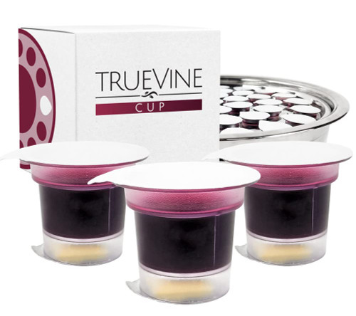 TrueVine Prefilled Communion Cups and Wafer Set - Pack of 100 Prefilled Communion Cups With Wafer & Juice - Fresh, Easy-Open Communion for Your Service (Pack of 100)