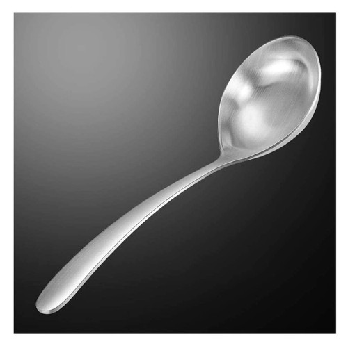 Dinner Spoon Soup Spoon Table Spoon Dessert Spoon 304 Stainless Steel Ladle Serving Small Soup Spoon Porridge Spoon Household Long Handle Deepening Spoon