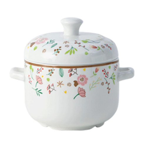 WouND Ceramic Stew Cup with Lid Household Bird's Nest Cup Dessert Bowls Steamed Egg Bowl Food Bowl Soup Bowl