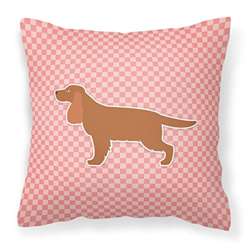 Caroline's Treasures BB3612PW1414 English Cocker Spaniel Checkerboard Pink Pillow, 14" x 14", Multicolor Caroline's Treasures BB3612PW1414 English Cocker Spaniel Checkerboard Pink Pillow, 14" x 14", Multicolor
