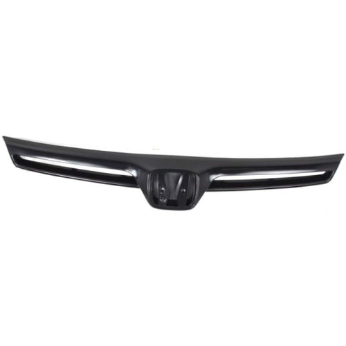 For Honda Civic Grille Assembly 2006 2007 2008 | Painted Black Shell and Insert | Coupe | Plastic | HO1200174 | 75100SVAA01ZA