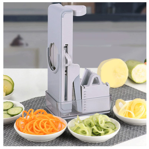 Manual Vegetable Chopper with Container with Container, Slicer Machine Vegetable Cutter Safety Multifunction, Slicer Vegetable Cutter for Kitchen