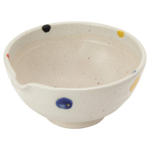 TAMAKI T-765685 Polka Dot Mortar, Diameter 6.5 x Depth 6.2 x Height 3.0 inches (16.5 x 15.8 x 7.7 cm), 23.7 fl oz (700 ml), Microwave and Dishwasher Safe, Made in Japan