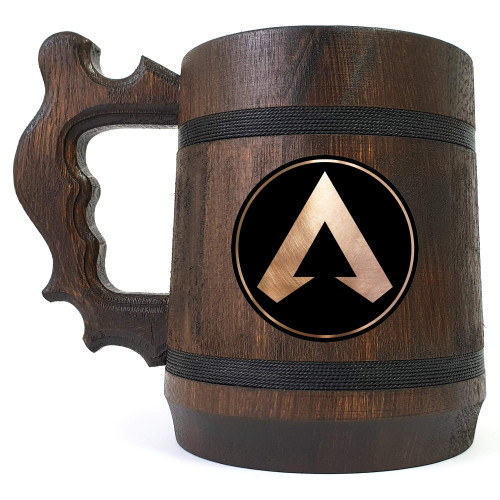 AL Beer Mug, Beer Stein, Wooden Beer Tankard, Gamer Gift, Personalized Beer Mug, Gift for Him, Wedding Gift, Groomsmen Gift AL Beer Mug, Beer Stein, Wooden Beer Tankard, Gamer Gift, Personalized Beer Mug, Gift for Him, Wedding Gift, Groomsmen Gift