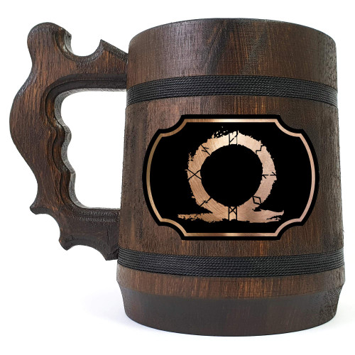 God of War Beer Mug, Beer Stein, Wooden Beer Tankard, Gamer Gift, Personalized Beer Mug, Gift for Him, Wedding Gift, Groomsmen Gift God of War Beer Mug, Beer Stein, Wooden Beer Tankard, Gamer Gift, Personalized Beer Mug, Gift for Him, Wedding Gift, Groomsmen Gift