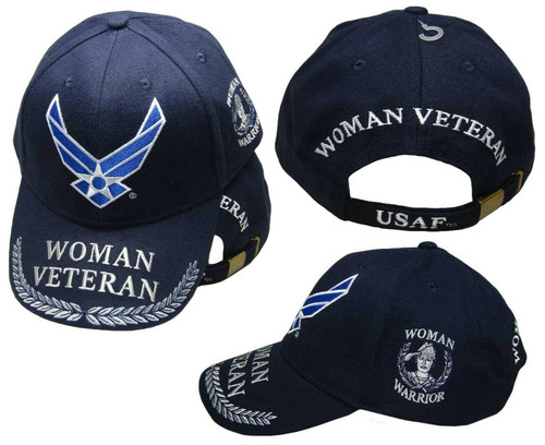 Lumaglow Special US Air Wings Woman Veteran Woman Navy Embroidered Cap Hat Lumaglow Special US Air Wings Woman Veteran Woman Navy Embroidered Cap Hat