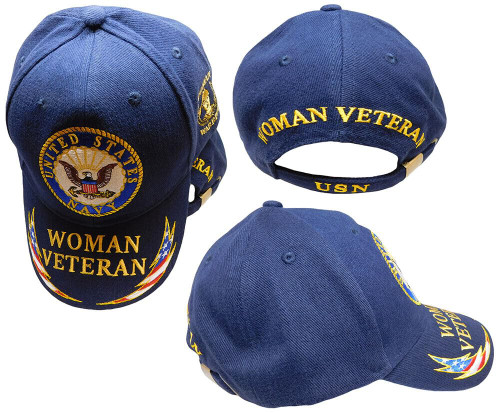 Lumaglow Special USA Woman Veteran Woman Navy USA Embroidered Cap Hat Lumaglow Special USA Woman Veteran Woman Navy USA Embroidered Cap Hat