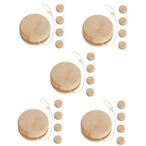 Toyvian 25 Pcs Wooden Yo-yo Yoyo Yo-yo Ball Plain Yo-yo Toys Fingertip Ball Educational Toys Small Yo-yos Wooden Park Yo-yos Wood Yo-yo Yo-yos for Park Toy Ball Child Outdoor
