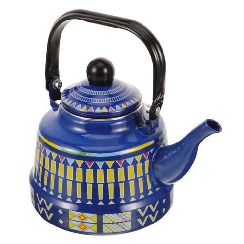 2pcs Enamel Kettle Enamel Whistling Kettle Teakettle Enamel Teapot Enamel Water Pot Restaurant Teapot Enamel Thicken Teapot Boil Tea Pot Stainless Steel Vintage Large Teapot