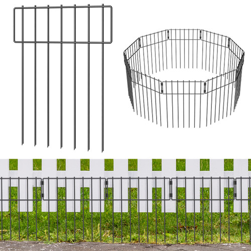 20 Pack Animal Barrier Fence, Total 16.7 Inch(H) X 20.8 Ft(L) No Digging Garden Fence, Rustproof Wire Garden Bottom Fence, Dog Rabbits Ground Stakes Border Fence for Garden, Outdoor Patio. 20 Pack Animal Barrier Fence, Total 16.7 Inch(H) X 20.8 Ft(L) No Digging Garden Fence, Rustproof Wire Garden Bottom Fence, Dog Rabbits Ground Stakes Border Fence for Garden, Outdoor Patio.