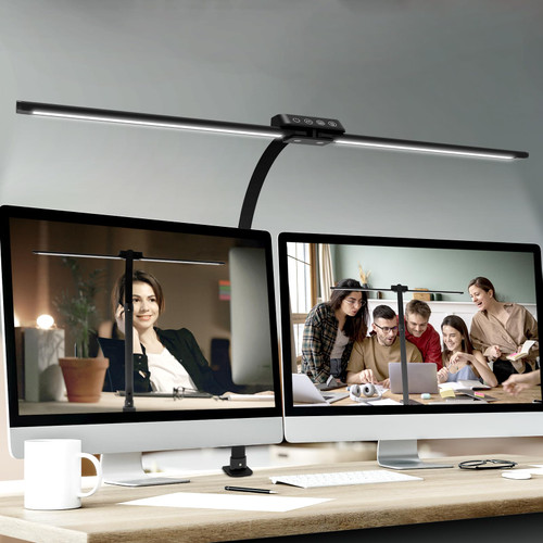 Desk Lamp with Clamp for Home Office - Eye-Caring Office Computer Led Desk Light with Flexible Gooseneck, 22W Bright Architect Study Clip Lamp for Desk Adjustable Task Lighting Stepless Dimming Desk Lamp with Clamp for Home Office - Eye-Caring Office Computer Led Desk Light with Flexible Gooseneck, 22W Bright Architect Study Clip Lamp for Desk Adjustable Task Lighting Stepless Dimming