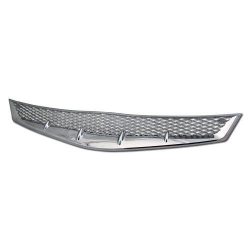 Chrome T-R Mesh Front Hood Bumper Grill Grille Guard ABS Compatible With 06-08 Honda Civic 2 Door Coupe