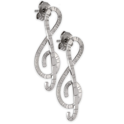Handmade stud Sterling silver treble clef earrings g clef earring treble clef jewelry g clef stud earring music earrings for musician bridesmaid Handmade stud Sterling silver treble clef earrings g clef earring treble clef jewelry g clef stud earring music earrings for musician bridesmaid