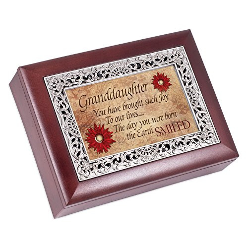 Cottage Garden Granddaughter Brought Such Joy Rosewood Jewelry Music Box Plays Wonderful World Cottage Garden Granddaughter Brought Such Joy Rosewood Jewelry Music Box Plays Wonderful World