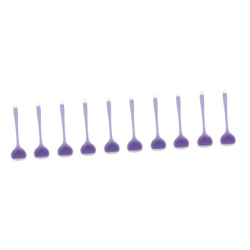 Ciieeo 10 Pcs Silicone Spoon Kitchen Ladle Spoon Sauce Spoon Cooking Ladle Serving Soups Spoon Silicone Soup Ladle Big Noodle Cooker Soup Supply Daily Use Purple Long Spoon
