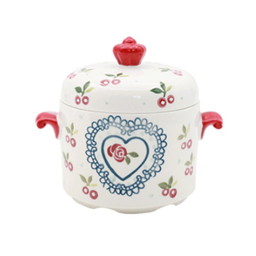 Small Bird's Nest Stew Cup One Person Steamed Egg Bowl Soup Bowl Dessert Bowls Double Lid Ceramic Stew Cup