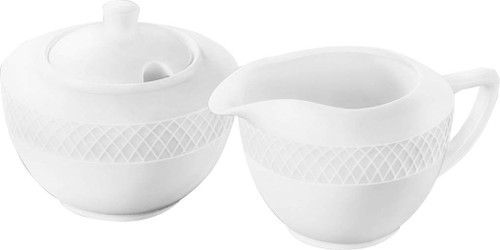 Fine Porcelain Sugar Bowl & Creamer Set: Sugar Bowl 11 Oz | 340 Ml & Creamer WL-880112/2C