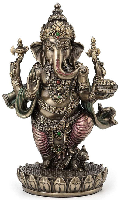 JFSM INC. Standing Ganesh (Ganesha) Hindu Elephant God of Success Statue, 7 1/2-inch JFSM INC. Standing Ganesh (Ganesha) Hindu Elephant God of Success Statue, 7 1/2-inch