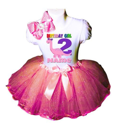 Dinosaur Birthday Outfit Dinosaur Birthday Shirt Dinosaur Birthday Party Dinosaur Tutu Fast Shipping Dinosaur Personalized Dress 2nd Birthday