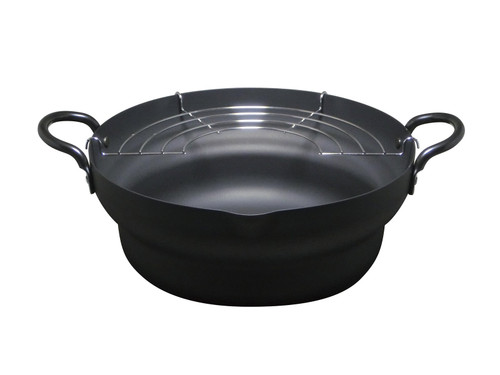Takumi MGTE24 Tempura Pot with Tiers, 9.4 inches (24 cm), Induction Compatible, Magma Plate, Made in Japan